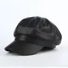 Boina de cuadros con orejas de gato lindas, nuevo estilo de primavera para mujer, sombrero octagonal que adelgaza la cara, sombrero para cabeza grande, sombrero de pintor