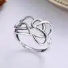 Anillo de Línea Estilo Celebridad de Internet Anillo Abierto Retro Trendy Dongdaemun Coreano