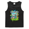 Chal de Verano 2026 para Niños Estilo Coreano Algodón Casual Camiseta Interior Absorbente de Sudor Color Sólido Dulce Sin Mangas Sudadera para Niños