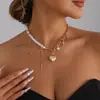 Joyería Transfronteriza Europea y Americana Estilo Retro Collar de Corazón Ins Personalizado Creativo Estilo de Empalme Elemento de Estrella con Borla Collar