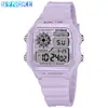 SYNOKE nuevo color de moda reloj electrónico luminoso impermeable deportivo para hombres y mujeres cuadrado clásico retro deportivo estudiantes