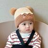 Toucas de Bebê para Outono e Inverno, Toucas Pequenas para Bebês de um Mês para Sair, Toucas de Lã Quentes para Bebês, Toucas Fetais de Tricô com Proteção para as Orelhas