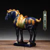 Caballo Tang Sancai Caballo Clásico Caballo de Cerámica Adornos de Caballo Seis Artesanías de Caballo Decoración de Sala de Estar Hogar Adornos Vintage