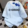 Camiseta de algodão 100% puro estilo coreano, comprimento médio, com três listras, manga curta, para homens e mulheres, moda de verão, corte solto, modeladora, adequada para o dia a dia