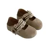 Moda Otoño 2026 Moda y Sencillez Perla Suela Gruesa Tendencia Aumenta Altura Suela Suave Punta Redonda Media Zapatilla para Mujer