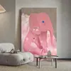 Estilo Moderno Elefante Rosa Pintura Decorativa para Habitación Sentido Femenino Mural para Pared de Fondo de Sofá Arte para Nicho de Entrada Pintura Colgante