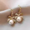 Brincos de Pérola Retrô Franceses para Mulheres, Luxo Leve, Brincos de Alta Qualidade, Brincos de Design Exclusivo, Brincos para Viagem de Férias Atacado