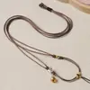 Cordón de collar tejido para mujer colgante de Buda de jade Hetian cordón colgante cordón de cuero cordón para colgante de clavícula de jade cordón tejido a mano venta al por mayor