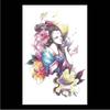 Pegatinas de Tatuaje para Brazo de Flor Puntual Pegatinas de Tatuaje para Pecho Tatuaje de Cabeza de Lobo Águila Unicornio para Hombres Tatuaje de Medio Brazo