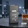 Novo porta-cigarros recarregável com isqueiro, design integrado, resistente à pressão, à prova de umidade, tampa flip magnética, capacidade super grande para 20 cigarros, pacote masculino