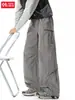 Calças Casuais de Trabalho Han Lu Estruturadas com Múltiplos Bolsos e Zíper para Homem Outono Funcionais Esportivas ao Ar Livre Largas Calças de Esqui
