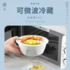 Contenedores de comida redondos desechables a prueba de fugas con tapas de cierre, aptos para llevar, de grado alimenticio y se pueden imprimir con diseños; también disponible como tazones redondos para hot pot y sopa de fideos