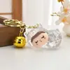 Tiktok Lindo Gato Acostado Adorable Colgante de Arena Líquida Par de Llavero Acrílico con Aceite Destellante Accesorios para Bolsos