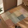 Alfombrilla de Piso de Barro Diatómico para Baño Antideslizante Absorción de Agua Secado Rápido Felpudo para Puerta de Inodoro Alfombra con Textura Imitación Tejida Venta al por Mayor
