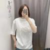 Camiseta Japonesa Única Masculina/Feminina Cool Solta Casual Pequena Decote Redondo Ombro Fino Manga Meia 455359