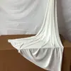 Casa de Chá Estilo Chinês com Texto em Pintura a Tinta, Cortinas de Gaze Poéticas, Preparo do Chá no Fogão, Linda Decoração de Tecido de Fundo Verde, Cortinas Penduradas, Tecido Pendurado no Teto