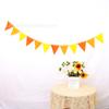 Nueva bandera triangular de fieltro colorida para cumpleaños de niños, decoración para fiestas de Halloween y Navidad, diseño de flor para tirar