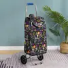 Carrito de Compras de Acero Inoxidable, Carrito Trepador de Escaleras, Carrito Grande Plegable para el Hogar para Personas Mayores, Carrito de Arrastre Manual