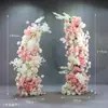 Adereços de Casamento: Arco Floral em Forma de Chifre, Cenário de Palco, Painel Curvo Pronto para Casamento ao Ar Livre