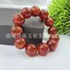 Pulsera de Ágata Roja Natural, Pulsera de Cuentas Redondas de Calcedonia, Suministro para Transmisiones en Vivo de Taobao Douyin, Pulsera de Jade para Puestos Callejeros en Lugares Turísticos