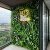 Pared Verde de Plantas Tridimensional, Paisajismo con Flores Artificiales, Pared de Fondo Artificial, Combinación de Paisaje, Decoración de Interiores, Pared de Plantas Simulada