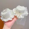 Grampo de Cabelo Pequeno com Renda para Mulheres, Doce Acessório de Cabelo com Laço de Pérola, Sessão de Fotos de Aniversário, Presilha Lateral Estilo Princesa
