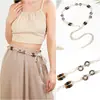 Cadena de Cintura Tejida Estilo Étnico Vintage Diseño Femenino Decoración de Falda Cuerda de Cintura Estilo Bohemio Accesorios de Cinturón Versátiles