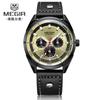 [Nuevo reloj de cuarzo para hombre Megel con calendario semanal y correa de cuero] este 2072G no solo puede mostrar el calendario