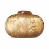 Bolsa Feminina para Comércio Exterior Transfronteiriço Novo Estilo Europeu e Americano Oval Concha Acrílico Moda Bolsa de Festa Ombro Único Transversal