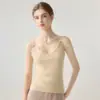 Camisola de Moda Versátil de Cachemir 100% Puro para Mujer Otoño/Invierno Calibre 12 Cuello en V