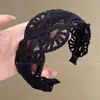 Diadema vintage de lunares plisada de ala ancha para mujer, casual y única, con un toque de alta gama, diadema versátil que hace que la cabeza se vea más alta y el rostro parezca más pequeño