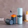Caixa de armazenamento de escova de dentes de viagem, copo de lavagem portátil, copo de escovar, kit de copo para pasta de dente e enxaguante bucal para dormitório estudantil