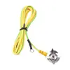 Fio Terra Antiestático Amarelo-Verde com Garra Dupla 1.8M Fio Terra com Garra Dupla Linha Reta Plug Duplo Fio Terra com Garra Dupla