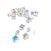 Cristal Austríaco Solto Elemento Cubo de Açúcar Perolado Brincos DIY Colar Colorido para Clavícula Acessórios de Joias