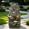 Comercio Exterior Transfronterizo Personalizado Exterior Característica de Agua Circulante De Pie Paisaje de Agua Patio Jardín Fuente Estilo Chino Decoración de Paisajismo