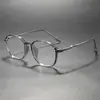 Gafas Decorativas Ligeras Poligonales Cómodas Montura Redonda Decorativa Tallada Gafas Planas Anti-Luz Azul Wm86171