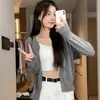 Suéter cárdigan tejido original suave y acogedor para mujer, nuevo estilo popular para primavera y otoño, top petite retro americano