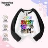 Rhythm Box Ropa sprunki Camiseta base para niños Primavera y otoño Camiseta infantil Top de manga raglán de manga larga para niñas Trendy