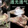 Zapatos de mujer con pedrería, suela de durián de moda, nuevos zapatos deportivos casuales transpirables de verano 2026 con aumento interno de altura
