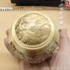 Latas de Chá para Paisagem de Latão Enfeites Presentes de Mesa Artesanato Feito à Mão Exquisito Presentes Vintage Artesanato de Armazenamento para Mesa de Centro da Sala