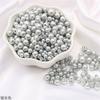 3-8mm ABS Iridescente Perfurado Pérola Artificial Redonda Contas Soltas Artesanal DIY Acessórios Macaron Caixa de Maquiagem Enchimento de Contas