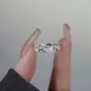 Anel de Corrente Distinto para Mulheres Anel de Estilo Cool de Alta Qualidade Anel Aberto Tendência do Instagram Dedo Indicador Design de Nicho Presente de Moda