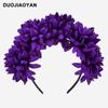 Faixa de Cabelo Transfronteiriça Nova de Halloween Cor Coroa de Flores Margarida Faixa de Cabeça Flor Artificial Fivela de Cabeça Acessórios de Cabelo Mulheres Amazon