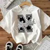 Camiseta Base Transfronteriza para Mujer Estilo Europeo y Americano, Aliexpress Amazon Nueva Camiseta de Manga Corta con Estampado de Letra N de Nueva York para Mujer