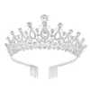 Acessórios de cabelo super brilhantes de cristal para noiva, adereços de cabeça para anfitrião de palco, rainha barroca, noiva, adereço de cabeça, coroa