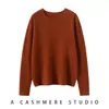 100% Cachemir Puro Otoño e Invierno Nuevo Cuello Redondo Suéter Interior de Cachemir para Mujer Delgado Cálido Suéter Base para Mujer