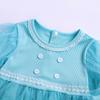 Primavera Nuevo Estilo Coreano Categoría a Vestido de Niña Bebé Niña Rosa Floral Manga Larga Malla Vestido de Princesa