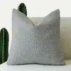 Funda de Almohada de Alta Gama Francesa Algodón y Lino Sofá Sala de Estar Lujo Accesible Escandinavo Cojín Crema Dormitorio Mesita de Noche Cojín de Respaldo
