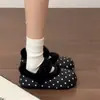 Zapatos de Piel Gruesos Antideslizantes de Suela Gruesa de Felpa de Venta Caliente para Mujer 2026 Nuevos de Invierno que Aumentan la Altura Cálidos de Suela Suave de Algodón