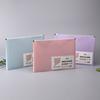 Bolsa de Archivo de Plástico PVC al por Mayor Bolsa con Cremallera para Información de Facturas de Cajero A4 Papelería Simple para Estudiantes Bolsa para Lápices Personalización
